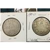 Image 2 : 1904H & 1910 Silver 50C Newfoundland & Canada {2Pcs}