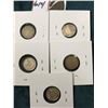 Image 2 : 1870-1920 Silver 5C Canada Group of 5 Pieces Diverse Grades & Condition