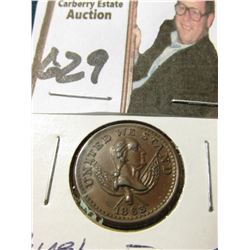 1863 CWC “Geo. Washington/United We Stand/Broas Bros"