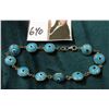 Image 1 : .925 Sterling  Silver & Turquoise "Eye" Bracelet Neat!