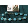 Image 2 : .925 Sterling  Silver & Turquoise "Eye" Bracelet Neat!