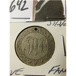 1861 Seated 25C Silver Love Token Fancy Scrollwork Old English "TWC"