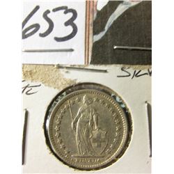 1882B 1/2 Franc Silver Switzerland Better Date BU Catalogs @ $635