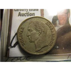 1945 1Bolivar Silver Venezuela