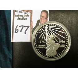1776-1976 American Revolution Bicentennial Commemorative Proof Sterling Silver Medalion in original 
