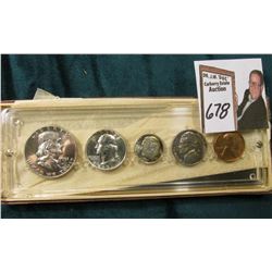 1951 U.S. Proof Set Cent to Half-Dollar in a Seitz holder and box. Five-piece set.