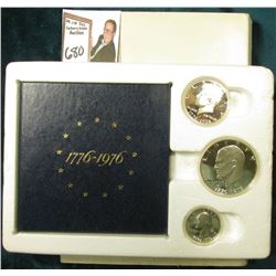 1776-1976 S Three-Piece U.S. Silver Proof Set. Original as issued.