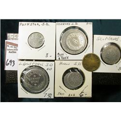 (9) Different Good For Tokens including: "Parkston, S.D.", "Lansford, S.D.", "Stickey, S.D.", "Huron