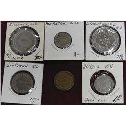 (10) Different Good For Tokens including: "Parkston, S.D.", "Lansford, S.D.", "Stickey, S.D.", "Huro