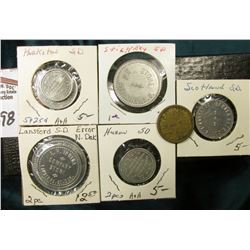 (9) Different Good For Tokens including: "Parkston, S.D.", "Lansford, S.D.", "Stickey, S.D.", "Huron