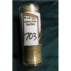 1963 D Gem BU Original Roll of Washington Quarter-dollars in a plastic tube. (40 pieces).