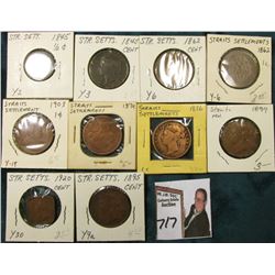 (10) Straits Settlement Coins dating back to 1845, which 'Doc' had valued at over $40.00
