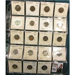Collection of Sweden: (2) 1858, (2) 1870, 1897, 1911, 13, 18, & (3) 21 One Ore; 1876, 91, 94, 96, (2