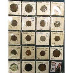 Collection of Sweden: 1858/7, 61, (3) 79, 92, (2) 99, 1900, 01, 16, 19, 30, 36, & 39 Two Ore; 1933, 