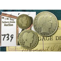 Oct. 1907 Mortgage Deed for a Property in the County of Ward in North Dakota; 1907 P Barber Dime & Q