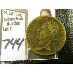 1825 French Colonies. Five Centimes. C11.1. VG.