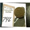 Image 2 : 1863 Civil War Indian Head Cent. Good. Damaged; & 1901 Check from Waterbury, Conn. On "The Manufactu