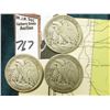 Image 3 : (2) 1944 P & (1) D Walking Liberty Half Dollars & World War II Restricted Sectional Aeronautical Cha