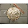 Image 1 : 1986 American Eagle design "One Pound Fine Silver .999", In original felt-lined box of issue.