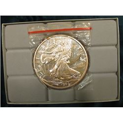 1986 American Eagle design "One Pound Fine Silver .999", In original felt-lined box of issue.