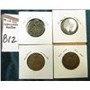 Image 2 : 1889 VF tarnish, 1890 EF some tarnish, 1899 EF, & 1909 VF  Indian Head Cents.