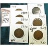 Image 1 : (2) 1899, (3) 1890, 1908, & 1909 Indian Head Cents, grades up to VF.