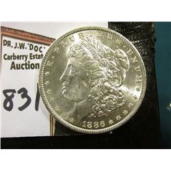 1886 P Morgan Silver Dollar. Brilliant Uncirculated.