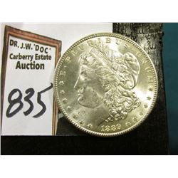 1889 P Morgan Silver Dollar. Brilliant Uncirculated.