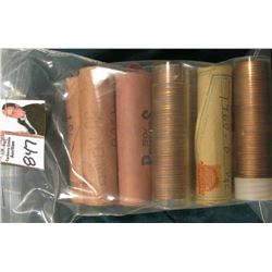 (10) Original Uncirculated Rolls of 1960 D Lincoln Cents, I never opened all of these, one is tarnis