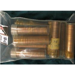 (10) Various rolls of Original Uncirculated Rolls of 1960 era Lincoln Cents, I never opened all of t