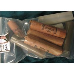 (10) Various rolls of Circulated 1940 era San Francisco Wheat Cents. All Solid date rolls.