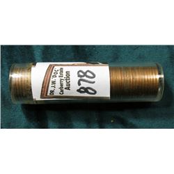 1949 P Original Gem BU Roll of Lincoln Cents in a plastic tube. CDN bid is $140 on my sheet.