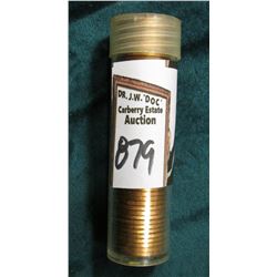 1949 D Original Gem BU Roll of Lincoln Cents in a plastic tube. CDN bid is $90 on my sheet.