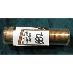 1954 P Original Gem BU Roll of Lincoln Cents in a plastic tube. CDN bid is $25 on my sheet.