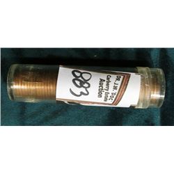 1949 P Original Gem BU Roll of Lincoln Cents in a plastic tube. CDN bid is $140 on my sheet.