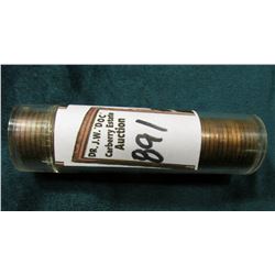 1950 D Original Uncirculated Roll of Lincoln Cents in a plastic tube. CDN bid is $34 on my sheet. So