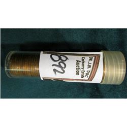 1941 S Original Gem BU Roll of Lincoln Cents in a plastic tube. CDN bid is $235 on my sheet. End coi