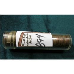 1950 D Original Uncirculated Roll of Lincoln Cents in a plastic tube. CDN bid is $34 on my sheet. So