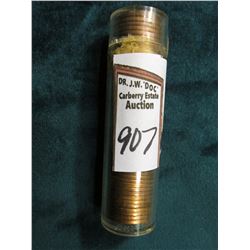 1945 P Original Gem BU Roll of Lincoln Cents in a plastic tube. CDN bid is $65 on my sheet.