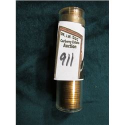 1947 D Original Gem BU Roll of Lincoln Cents in a plastic tube. CDN bid is $30 on my sheet.