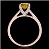 Image 2 : Genuine 1.50 CTW Certified Fancy Intense Genuine Diamond Solitaire Ring Gold - 34852-REF#118G5W