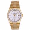 Image 2 : Pre-owned Excellent Condition Authentic Rolex Quickset Men's 18K Yellow Gold Day-Date White Dial Wat