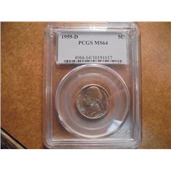 1959-D JEFFERSON NICKEL PCGS MS64
