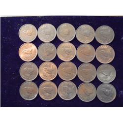 20 ASSORTED GREAT BRITAIN FARTHINGS 1944-1952
