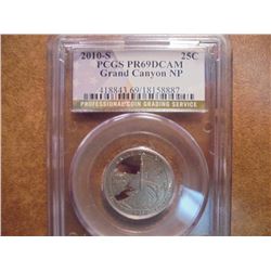 2010-S GRAND CANYON N.P. QUARTER PCGS PR69 DCAM