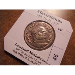 285-310 A.D. MAXIMIANUS ANCIENT COIN VERY FINE