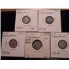 Image 1 : 1902,16,19,35 & 37 GREAT BRITAIN SILVER 3 PENCE