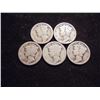 Image 1 : 5 ASSORTED TEEN'S MERCURY DIMES