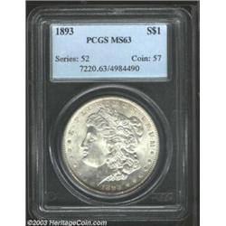1893 $1 MS63 PCGS.