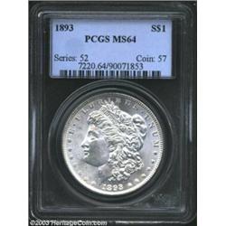 1893 $1 MS64 PCGS.